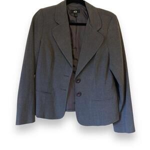 AGB Women's Gray Blazer Jacket - Size 10
